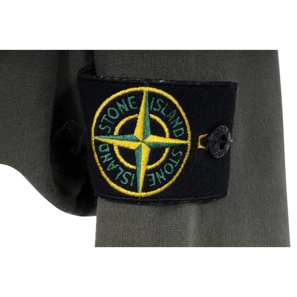 Stone Island Mens Hoodie Size XL Olive Green Compass Patch Logo Pullover Sweater - Picture 11 of 12